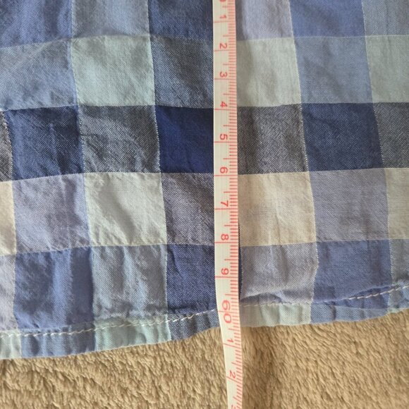 Tommy Hilfiger Women’s Blue Plaid Button Down Shirt Long Sleeve Casual Cotton S - Picture 13 of 13